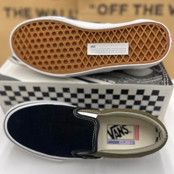 Vans Men’s Skate Slip-OnBlack Olive Sneakers VN0A5FCAB1V